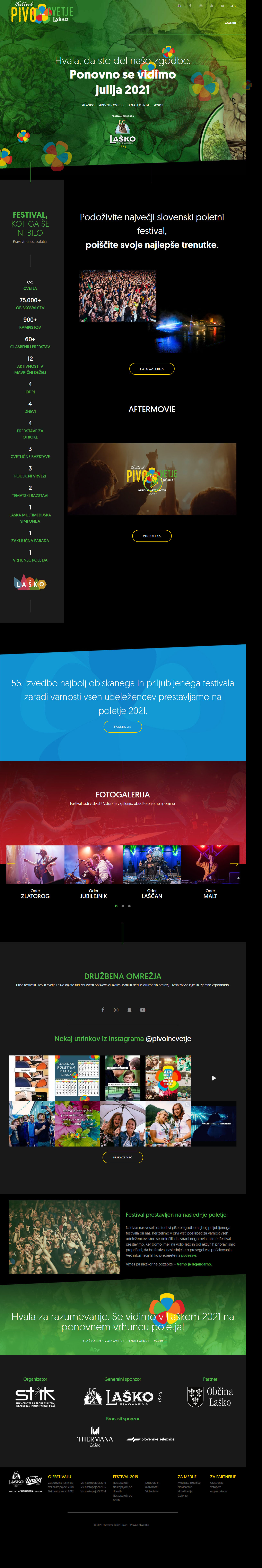 Festival Pivo in cvetje Laško spletna stran